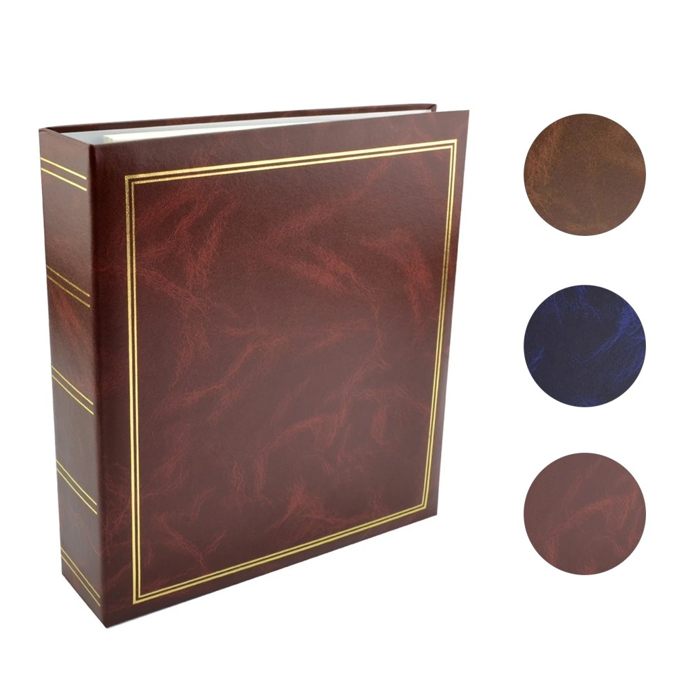 Album foto Classic 23x28 cm, 50 pagini albe autoadezive, tip caiet mecanic Maro - imagine 14